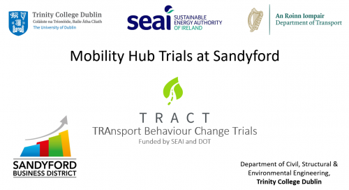 SBD Collaboration with Trinity College Dublin TRACT  (TRAnsport Behavioural Change Trials)