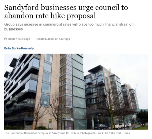Chief Executive of Sandyford Business District outlines his reasons for opposing the proposed 4% commercial rates increase