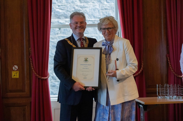 Sheila Moore Honoured with a Cathaoirleach’s Award for Dedication to SBD and Local Communities